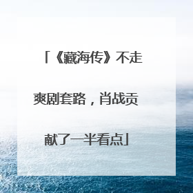 《藏海传》不走爽剧套路，肖战贡献了一半看点