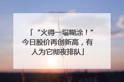 “火得一塌糊涂！”今日股价再创新高，有人为它彻夜排队