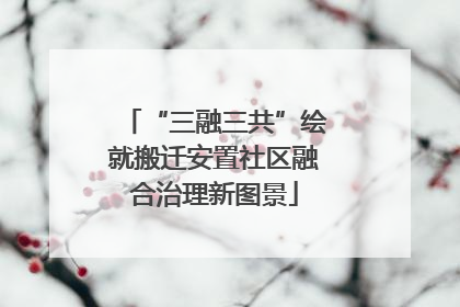 “三融三共”绘就搬迁安置社区融合治理新图景