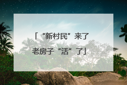 “新村民”来了 老房子“活”了