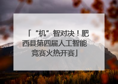 “机”智对决！肥西县第四届人工智能竞赛火热开赛