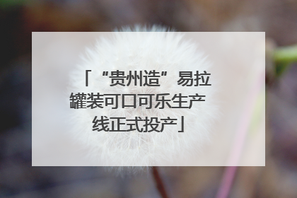 “贵州造”易拉罐装可口可乐生产线正式投产