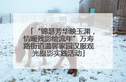 “锦瑟芳华映玉渊，情暖残影绘流年”万寿路街道温馨家园汉服观光摄影实践活动