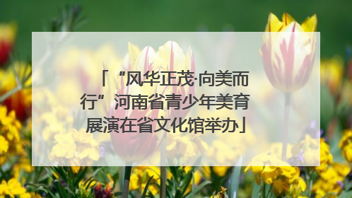 “风华正茂·向美而行”河南省青少年美育展演在省文化馆举办