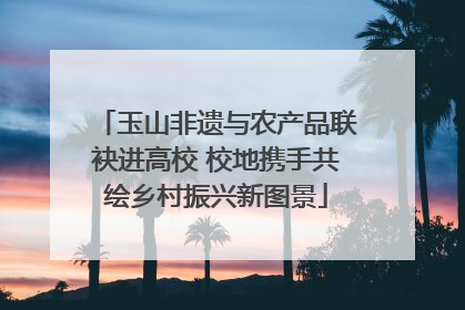 玉山非遗与农产品联袂进高校 校地携手共绘乡村振兴新图景