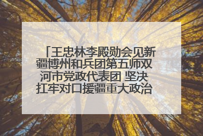 王忠林李殿勋会见新疆博州和兵团第五师双河市党政代表团 坚决扛牢对口援疆重大政治责任 推动双方实现优势互补务实合作