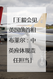 王毅会见英国前首相布莱尔：中英应体现责任担当