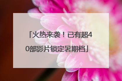火热来袭！已有超40部影片锁定暑期档