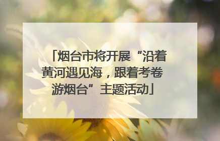 烟台市将开展“沿着黄河遇见海，跟着考卷游烟台”主题活动
