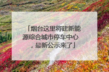 烟台这里将建新能源综合城市停车中心，最新公示来了