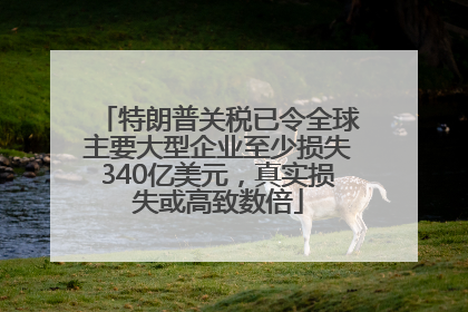 特朗普关税已令全球主要大型企业至少损失340亿美元，真实损失或高致数倍