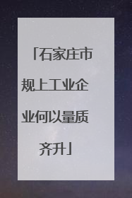 石家庄市规上工业企业何以量质齐升