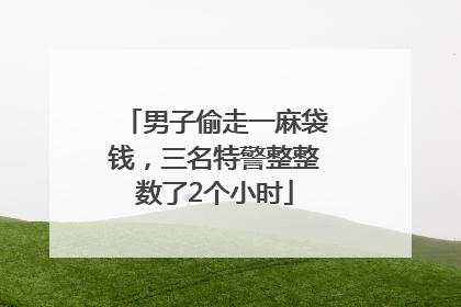 男子偷走一麻袋钱，三名特警整整数了2个小时