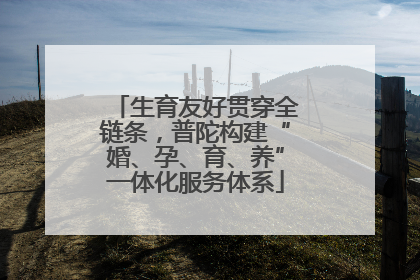 生育友好贯穿全链条，普陀构建“婚、孕、育、养”一体化服务体系
