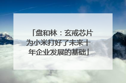 盘和林：玄戒芯片为小米打好了未来十年企业发展的基础