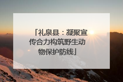 礼泉县：凝聚宣传合力构筑野生动物保护防线