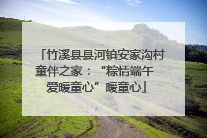 竹溪县县河镇安家沟村童伴之家：“粽情端午 爱暖童心”暖童心