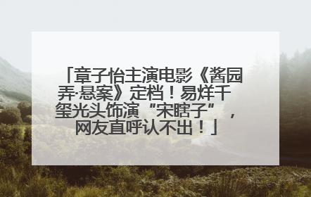 章子怡主演电影《酱园弄·悬案》定档！易烊千玺光头饰演“宋瞎子”，网友直呼认不出！