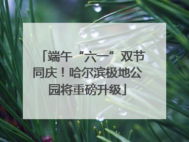 端午“六一”双节同庆！哈尔滨极地公园将重磅升级