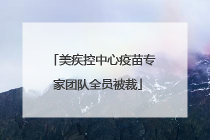 美疾控中心疫苗专家团队全员被裁