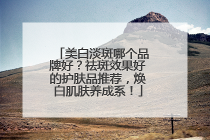 美白淡斑哪个品牌好？祛斑效果好的护肤品推荐，焕白肌肤养成系！
