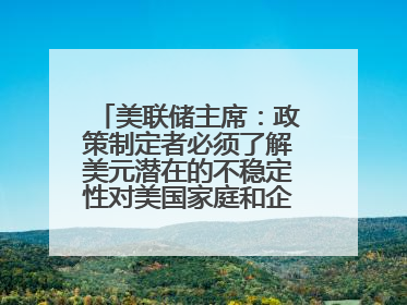 美联储主席：政策制定者必须了解美元潜在的不稳定性对美国家庭和企业的影响