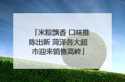 米粽飘香 口味推陈出新 菏泽各大超市迎来销售高峰