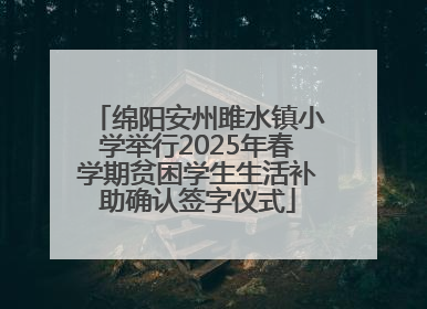 绵阳安州雎水镇小学举行2025年春学期贫困学生生活补助确认签字仪式