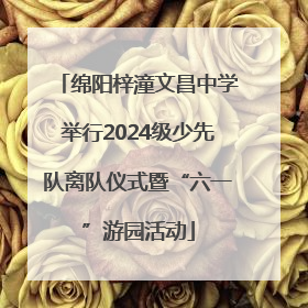 绵阳梓潼文昌中学举行2024级少先队离队仪式暨“六一”游园活动