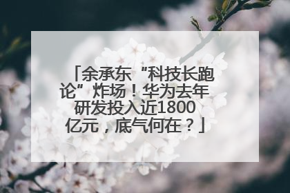 余承东“科技长跑论”炸场！华为去年研发投入近1800亿元，底气何在？