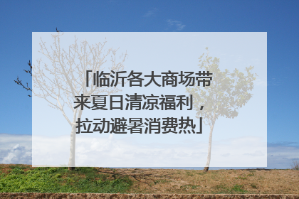 临沂各大商场带来夏日清凉福利，拉动避暑消费热