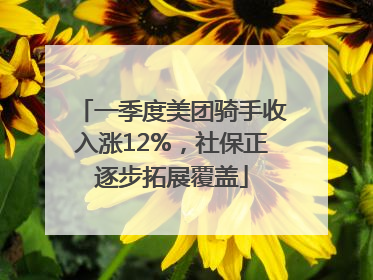 一季度美团骑手收入涨12%，社保正逐步拓展覆盖