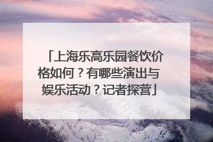 上海乐高乐园餐饮价格如何？有哪些演出与娱乐活动？记者探营