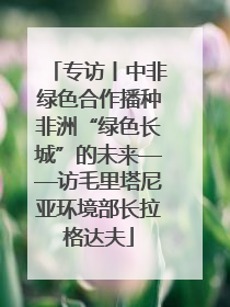 专访丨中非绿色合作播种非洲“绿色长城”的未来——访毛里塔尼亚环境部长拉格达夫