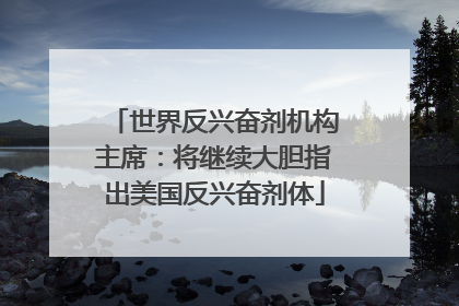 世界反兴奋剂机构主席：将继续大胆指出美国反兴奋剂体