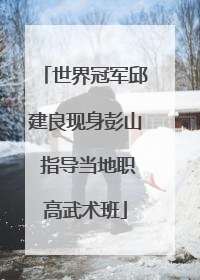 世界冠军邱建良现身彭山 指导当地职高武术班