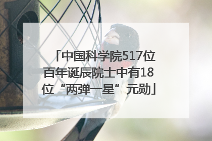 中国科学院517位百年诞辰院士中有18位“两弹一星”元勋