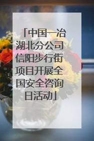 中国一冶湖北分公司信阳步行街项目开展全国安全咨询日活动