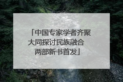中国专家学者齐聚大同探讨民族融合 两部新书首发