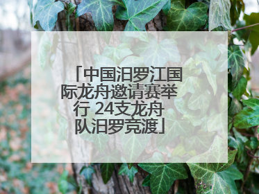 中国汨罗江国际龙舟邀请赛举行 24支龙舟队汨罗竞渡