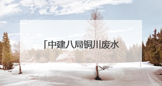 中建八局铜川废水处理站项目废水深度处理（零排放）站全面通水调试