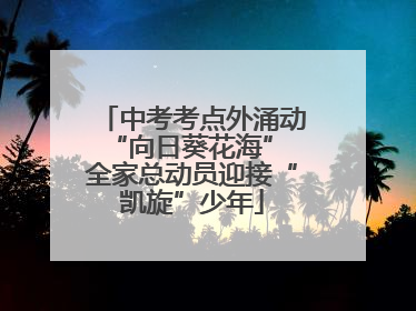 中考考点外涌动“向日葵花海” 全家总动员迎接“凯旋”少年
