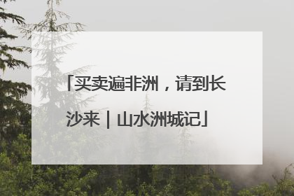买卖遍非洲，请到长沙来｜山水洲城记