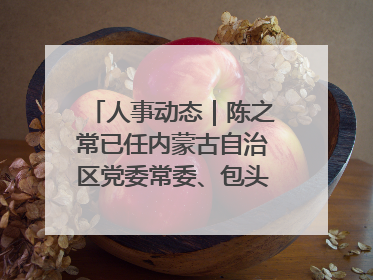 人事动态｜陈之常已任内蒙古自治区党委常委、包头市委书记