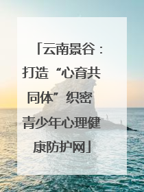 云南景谷：打造“心育共同体”织密 青少年心理健康防护网