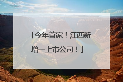今年首家！江西新增一上市公司！