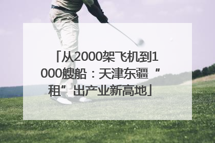 从2000架飞机到1000艘船：天津东疆“租”出产业新高地