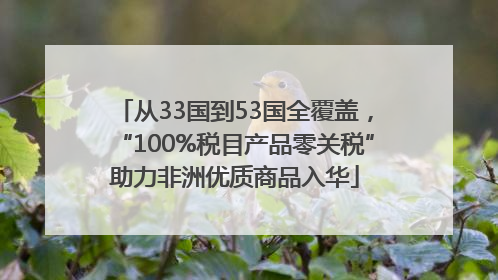 从33国到53国全覆盖，“100%税目产品零关税”助力非洲优质商品入华