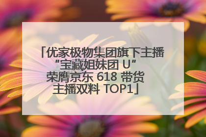 优家极物集团旗下主播 “宝藏姐妹团 U” 荣膺京东 618 带货主播双料 TOP1