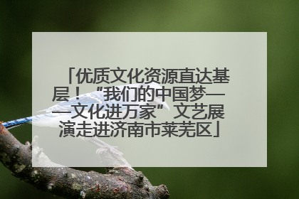 优质文化资源直达基层！“我们的中国梦——文化进万家”文艺展演走进济南市莱芜区
